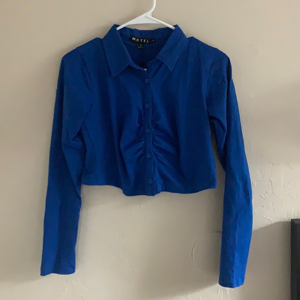 Motel Rocks cropped button up